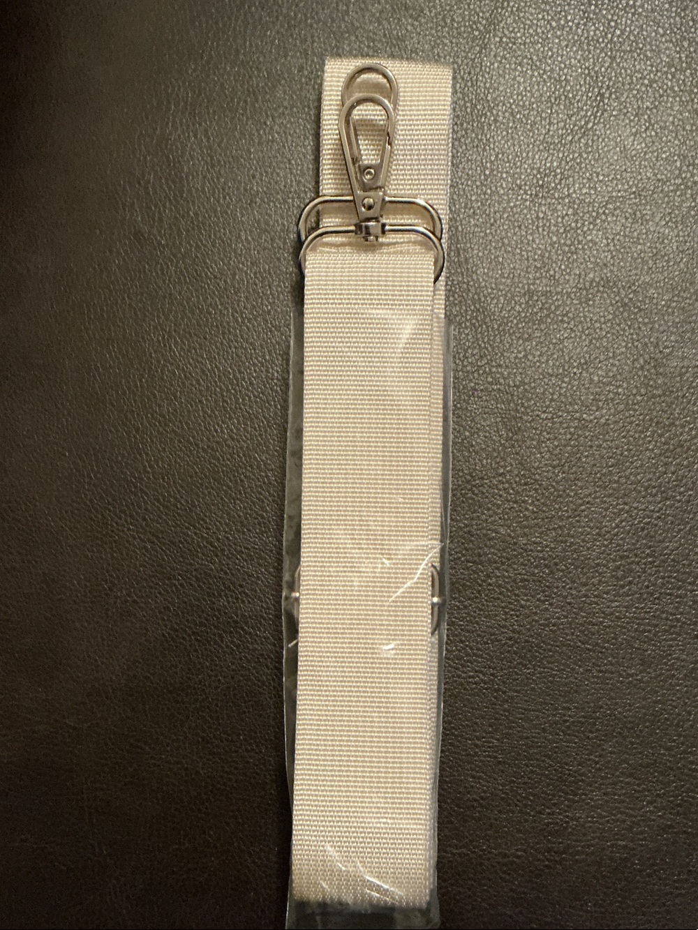 Universal Cream Strap with Metal Clips. Adjustable!  New